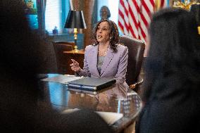 US VP Kamala Harris Holds a Ceremonial Conversation with DACA Recipients