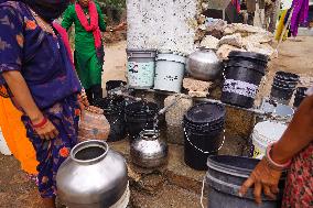Villagers Collects Drinking Water - Rajasthan