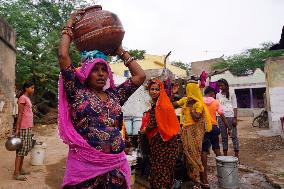 Villagers Collects Drinking Water - Rajasthan