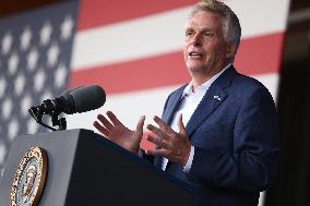 President Joe Biden participates in a campaign event for Virginia gubernatorial candidate Terry McAuliffe