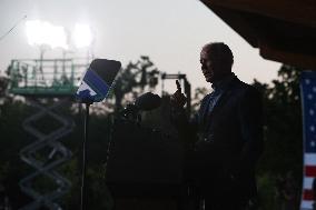 President Joe Biden participates in a campaign event for Virginia gubernatorial candidate Terry McAuliffe