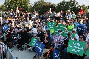 President Joe Biden participates in a campaign event for Virginia gubernatorial candidate Terry McAuliffe