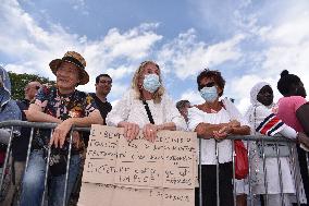 Anti-Sanitary Pass Demonstrations at Trocadero - Paris