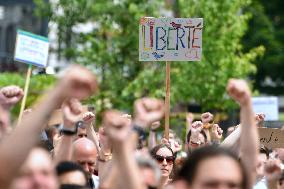 Anti-Sanitary Pass Demonstrations - Strasbourg