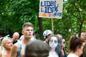 Anti-Sanitary Pass Demonstrations - Strasbourg