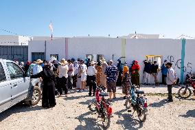 Anti-covid vaccination center in Menzel Bourguiba - Tunisia