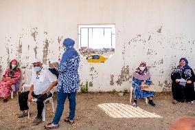 Anti-covid vaccination center in Menzel Bourguiba - Tunisia