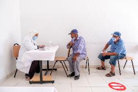 Anti-covid vaccination center in Menzel Bourguiba - Tunisia