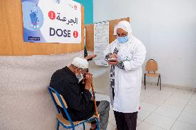 Anti-covid vaccination center in Menzel Bourguiba - Tunisia