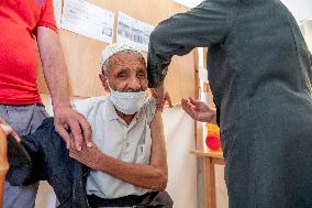 Anti-covid vaccination center in Menzel Bourguiba - Tunisia