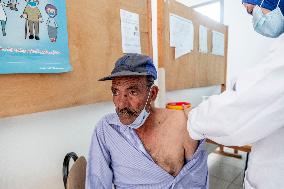 Anti-covid vaccination center in Menzel Bourguiba - Tunisia