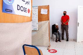 Anti-covid vaccination center in Menzel Bourguiba - Tunisia