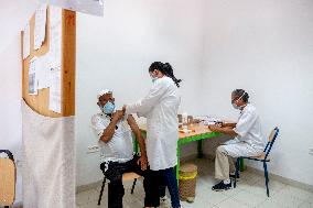 Anti-covid vaccination center in Menzel Bourguiba - Tunisia