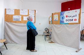 Anti-covid vaccination center in Menzel Bourguiba - Tunisia