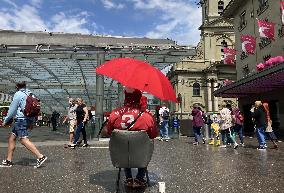 Street Vendors for Swiss National Day - Bern