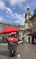 Street Vendors for Swiss National Day - Bern