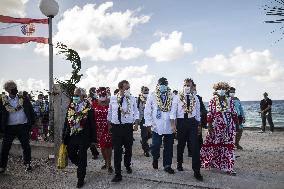 President Macron Visits Manihi Atoll