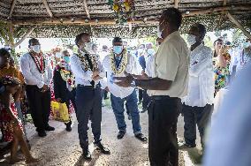 President Macron Visits Manihi Atoll