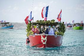 President Macron Visits Manihi Atoll