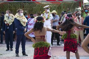 President Macron Visits Manihi Atoll