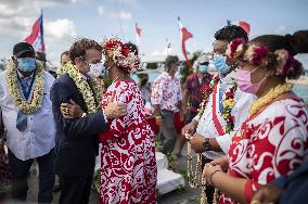 President Macron Visits Manihi Atoll