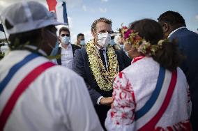 President Macron Visits Manihi Atoll