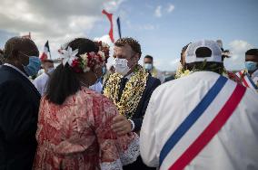 President Macron Visits Manihi Atoll