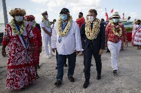 President Macron Visits Manihi Atoll