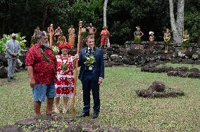 President Macron Visits Manihi Atoll