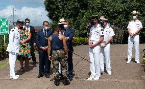 President Macron Visits Manihi Atoll