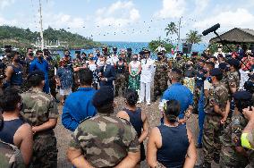 President Macron Visits Manihi Atoll