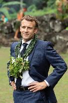 President Macron Visits Manihi Atoll