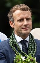 President Macron Visits Manihi Atoll