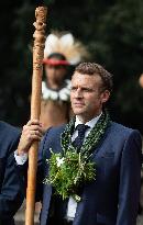 President Macron Visits Manihi Atoll