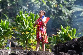 President Macron Visits Manihi Atoll