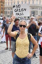 Protest against mandatory 'Green Pass' - Rome