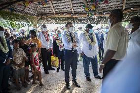 President Macron Visits Manihi Atoll