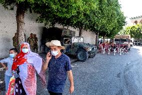 Kasbah Square in the aftermath of the dismissal of the government - Tunis