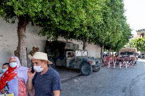 Kasbah Square in the aftermath of the dismissal of the government - Tunis