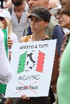 Protest against mandatory 'Green Pass' - Rome