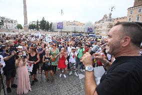 Protest against mandatory 'Green Pass' - Rome