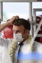 President Macron Visit To Papeete's Harbour