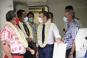 President Macron Visit To Papeete's Harbour