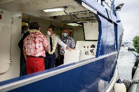 President Macron Visit To Papeete's Harbour