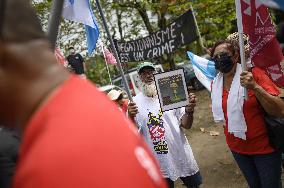 President Macron Listens To A Victim Of A Nuclear Test - Moorea Island