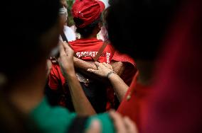 President Macron Listens To A Victim Of A Nuclear Test - Moorea Island