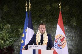 Emmanuel Macron - speech - Papeete