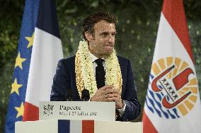 Emmanuel Macron - speech - Papeete