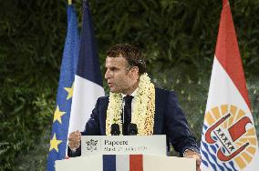 Emmanuel Macron - speech - Papeete