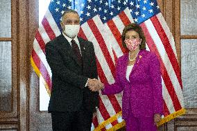 Nancy Pelosi Meets With Iraq's PM Mustafa Al-Kadhimi - DC